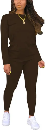 Vista 27 de Nimsruc Conjuntos de dos piezas para mujer casual 6536 Negro