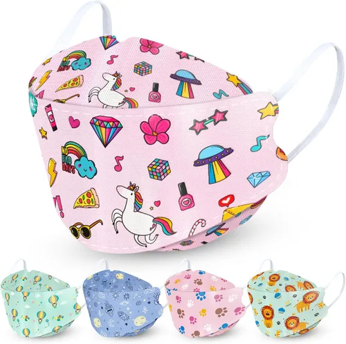 Vista 7 de NiHealth 50 PCS máscaras faciales desechables KF94 para niños