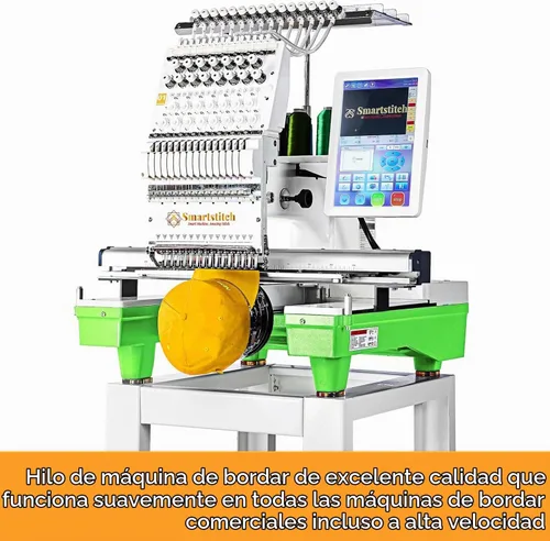 Vista 6 de New brothread - 2 bobinas enormes de 5000 m cada una de hilo de poliéster para máquina de bordar 40WT para máquinas comerciales y domésticas