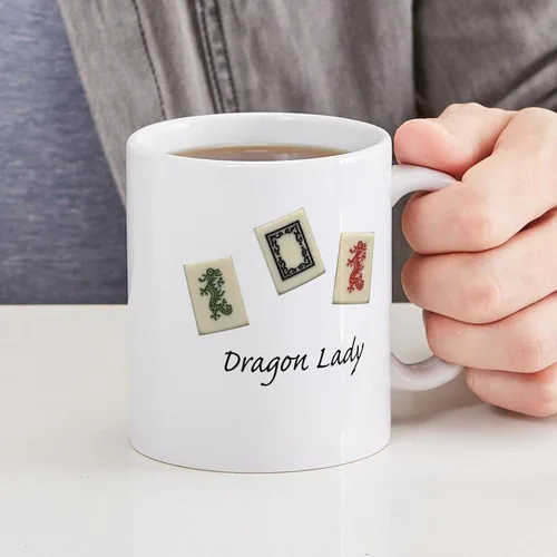 Vista 6 de CafePress Dragon Lady Mah Jongg Taza de café de cerámica (11 oz)