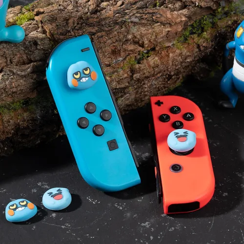 Vista 9 de WISHAVEN Lindas tapas Joycon para agarre de pulgar compatibles con Nintendo Switch Zelda, funda de silicona suave para Nintendo SwitchOLEDLite