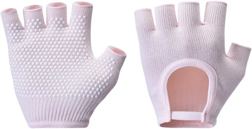 Vista 11 de Guantes de yoga antideslizantes sin dedos, ideales para pilates, barras, yoga de aire y entrenamientos de fitness, tela transpirable con agarre