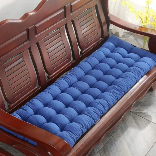 Vista 14 de Cojín para tumbona gruesa para silla de patio, cojín de asiento portátil, colchón, reclinable, almohadilla para sofá, banco, tatami (solo cojín) A