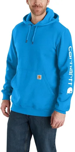 Vista 50 de Carhartt Sudadera de ajuste holgado para hombre con logotipo en la manga, de peso medio, gráfica, liquidación Terreno ámbar