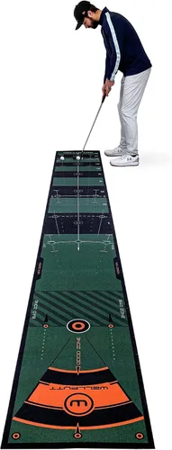 Vista 3 de WELLPUTT - Alfombrilla de entrenamiento de golf para putting - 13 pies verde