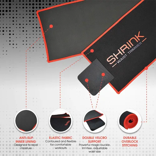 Vista 5 de shrink Faja reductora de cintura – Entrenador de cintura para mujeres y hombres; equipo de entrenamiento para entrenamiento en casa y ejercicio