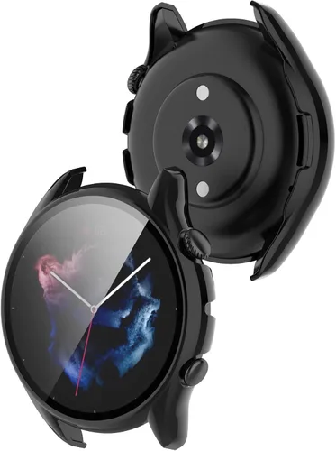 Vista 4 de TenCloud Fundas compatibles con Amazfit GTR 3 Pro/GTR 3 Watch Case Soft TPU a prueba de golpes, protector de pantalla para Amazfit GTR 3 Pro Negro