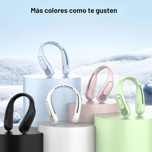 Vista 9 de Hotsales Ventilador de cuello, manos libres, sin aspas, portátil, recargable, funciona con batería de 6000 mAh, ventilador personal portátil
