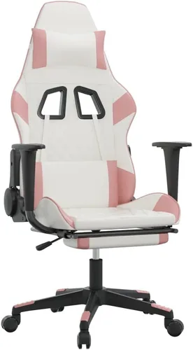 Vista 2 de Silla de juegos con reposapiés, silla de oficina, silla de computadora, silla de respaldo alto, silla ajustable, silla de Internet Café