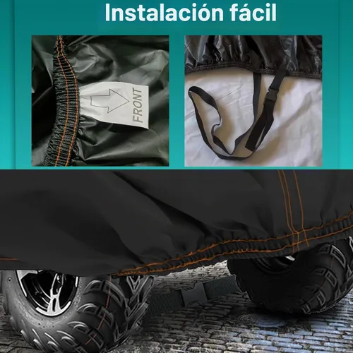 Vista 7 de QYMOTO Cubierta para ATV, Cubierta grande para ATV XL 2-UP, Universal para 4 ruedas Quad Durable Impermeable al Aire Libre Protección Completa