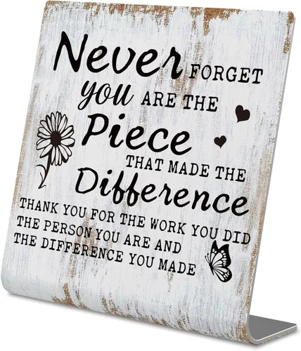 Vista 31 de Regalos de agradecimiento para mujeres y hombres, placa decorativa para oficina, regalos de reconocimiento con cita motivacional "En caso de que