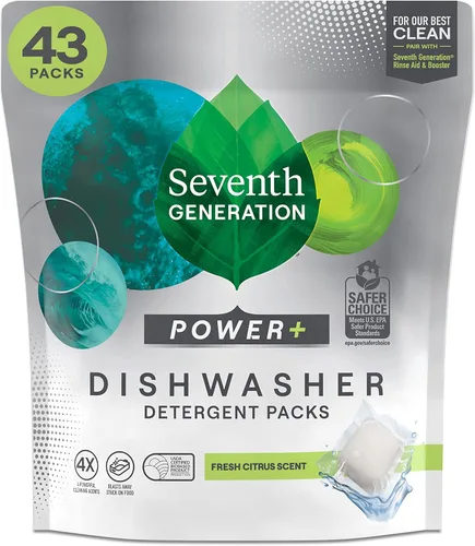 Vista 12 de Seventh Generation Power Plus Detergente automático para lavavajillas 15 unidades, 7.9 oz