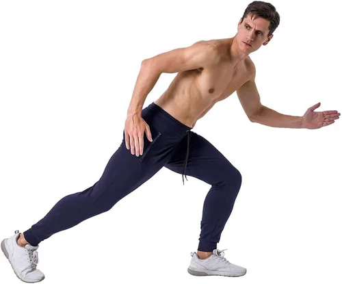 Vista 7 de Wangdo - Pantalones deportivos para hombre con bolsillos con cremallera