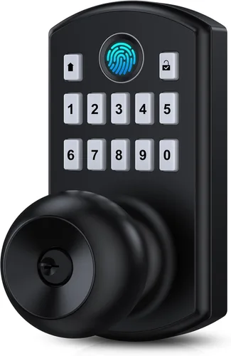 Vista 8 de Hidalife Pomo de puerta inteligente con teclado, cerradura de puerta de entrada sin llave para puerta delantera, modo de paso fácil, código único