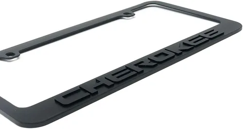 Vista 2 de Marco para matrícula Jeep Grand Cherokee (negro con negro)