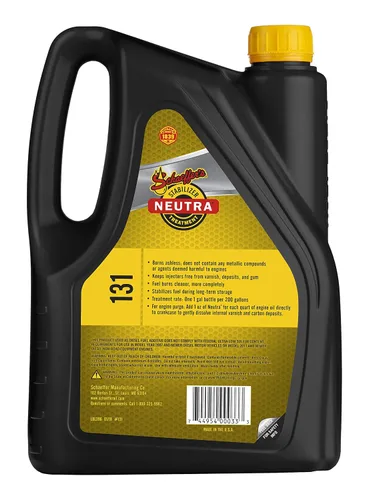 Vista 2 de Schaeffer Manufacturing Co. 0131-004 Neutra - Estabilizador de combustible, botella de 1 galón (paquete de 4)