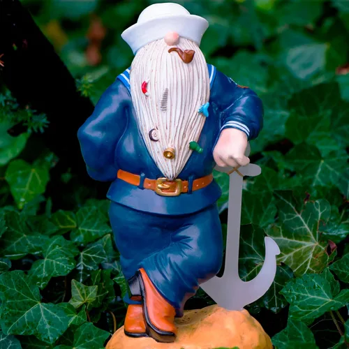 Vista 8 de Gnomo azul marino de 11.43 x 5.5 pulgadas, divertidos gnomos de jardín, decoraciones de gnomos para patio, decoración patriótica de jardín, regalos