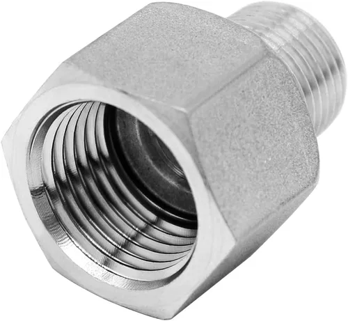 Vista 2 de Beduan Adaptador Reductor de Rosca NPT de Acero Inoxidable 1 Hembra a 1/2 Macho Accesorios de Tubería Reductora de Rosca (Paquete de 2)