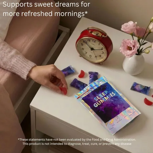 Vista 5 de Vemax Sleep Gummies - Gomitas de melatonina para adultos, 10 mg, L-teanina, magnesio, lavanda, bálsamo de limón y ashwagandha, apoyo