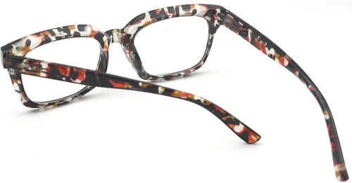 Vista 3 de Oprah Style - Lentes de lectura para hombres y mujeres, cuadrados, con bloqueo de luz azul, lector de computadora 3 Mezcla