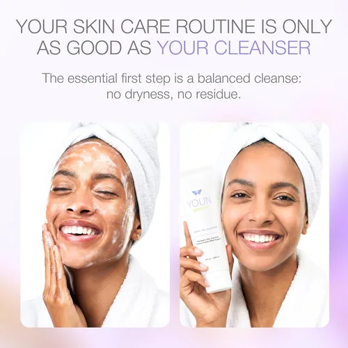 Vista 6 de YOUN Beauty Limpiador facial de té verde por el Dr. Anthony Youn - Limpiador facial hidratante sin parabenos, con extractos de aloe vera, manzanilla