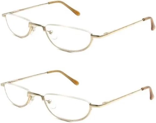 Vista 7 de The Lynwood - Marco unisex de media luna Readers Oro