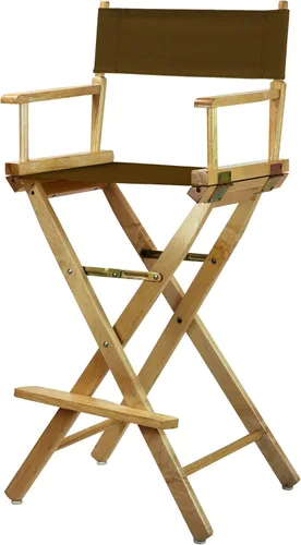 Vista 106 de Casual Home - Silla de director de 18 in, marco negro, lona negra, altura clásica Marco negro - Madera maciza