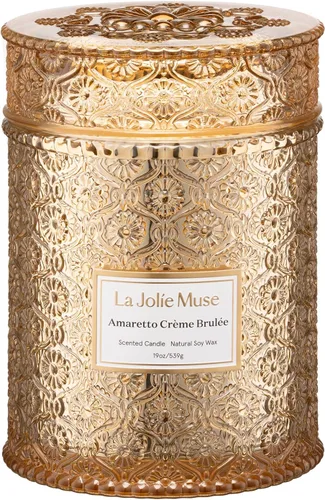 Vista 20 de LA JOLIE MUSE - Vela de incienso, oud, azafrán rojo - 12 onzas, gran vela de cera de soya de 2 mechas 60 horas de combustión limpia Lista