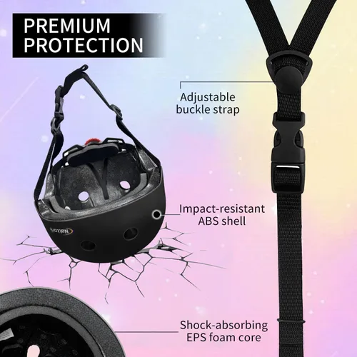 Vista 4 de Nattork Casco Infantil de Protección, Forro Extraíble para Multideportes Patineta, Patines, Bicicleta, Patinete Edad 4-12 Niños, Jóvenes, Adultos