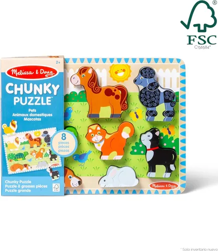 Vista 6 de Rompecabezas de mascotas Melissa & Doug, de madera, unidades grandes (8 unidades)
