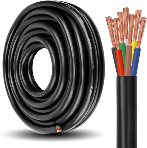 Vista 32 de Cable de Remolque de 4 Vías - Calibre 14, 4 Conductores, 10 Pies, Extensión de Cable Resistente de Cobre Puro, Cordón de Cableado para Remolque RV