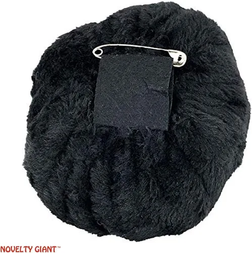 Vista 2 de Novelty Giant - Accesorio de disfraz de cola de conejo de peluche gigante Negro