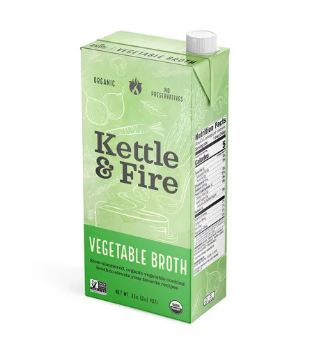 Vista 8 de Kettle & Fire Caldo de hueso de carne de agricultura regenerativa, 16.9 oz
