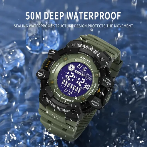 Vista 5 de SMAEL 8050 Digital Watch for Men Modern Style and Multifunctional Features Wirst Watch for Men's Fashion and Functionality