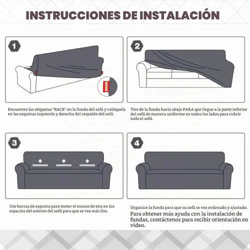 Vista 6 de Ruaozz Funda elástica para sofá de 1 pieza, fundas para sofá de 3 cojines, funda universal antideslizante para sofá, funda lavable de jacquard