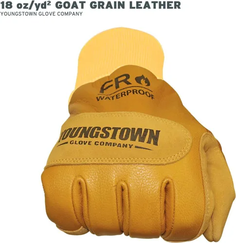 Vista 4 de Youngstown Glove - Guantes de trabajo de invierno impermeables para hombre, forrados de kevlar, resistentes a pinchazos y cortes, clasificación