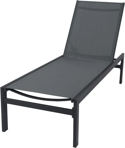 Vista 5 de Kozyard Moderna tumbona reclinable de aluminio para patio con textilencia para tomar el sol para todo tipo de clima, 5 posiciones ajustables, muy