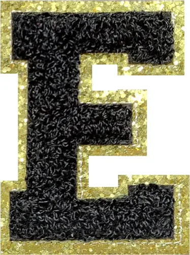 Vista 116 de 4 parches de letras de felpilla negra, parches de letras termo-adhesivas de 2.2", parches de letras de felpilla para ropa (S)