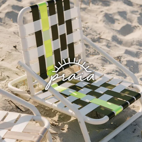 Vista 9 de La silla de playa PRAIA es una silla de playa extremadamente ligera y duradera, plegable, fácil de usar, fácil de llevar, retro, silla de césped