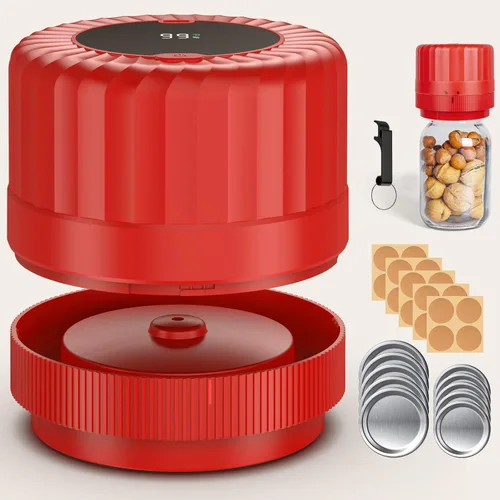 Vista 7 de HTPOW Sellador al vacío eléctrico para frascos Mason – Kit automático de sellado al vacío para frascos Mason, Sellador al vacío para todos