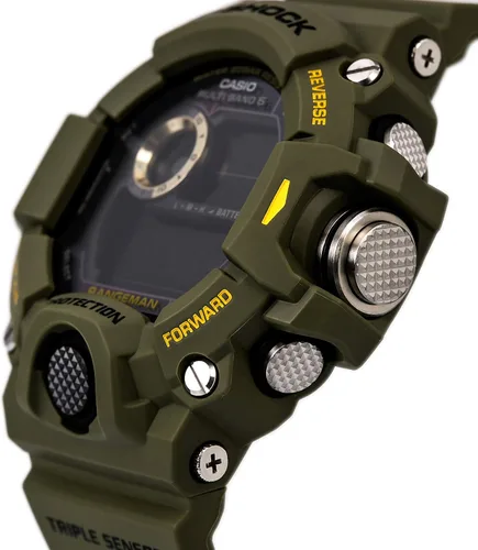 Vista 3 de CASIO G-SHOCK RANGEMAN Master de Series G reloj digital con banda resina verde para hombre.