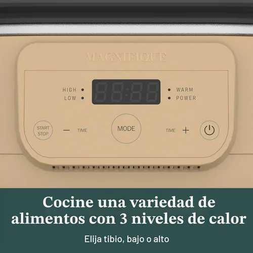 Vista 3 de Olla de Cocción Lenta Programable de 6 Cuartos con Recipiente Antiadherente Saludable Extraíble - Pequeño Electrodoméstico de Cocina para Cenas