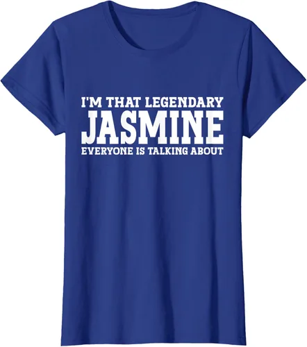 Vista 46 de Jasmine Personal Name - Camiseta divertida de jazmín para mujer y niña, Negro