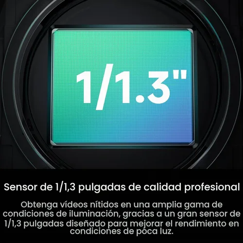 Vista 2 de Insta360 Link 2 Pro - Cámara web PTZ 4K para PC/Mac, sensor de 1/1.3 pulgadas, poca luz, seguimiento AI, HDR, micrófonos direccionales con Blanco