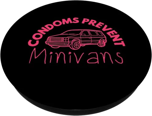 Vista 2 de Condoms Prevent Minivans Funny Sarcastic Men Women PopSockets Swappable PopGrip