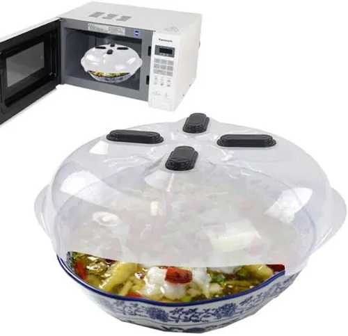 Vista 14 de HOVER COVER Cubierta magnética contra salpicaduras para microondas con agarre magnético de la más alta potencia, tapa de alimentos sin BPA de 12
