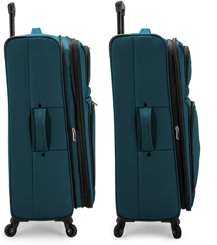 Vista 6 de U.S. Traveler - Equipaje extensible con ruedas giratorias y costado blando Anzio., Color verde azulado.), US08120E