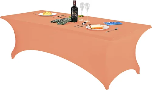 Vista 164 de FORLIFE - Funda de mesa de elastano, mantel ajustado de 4 pies para mesas rectangulares, funda elástica para patio, universal para bodas, banquetes