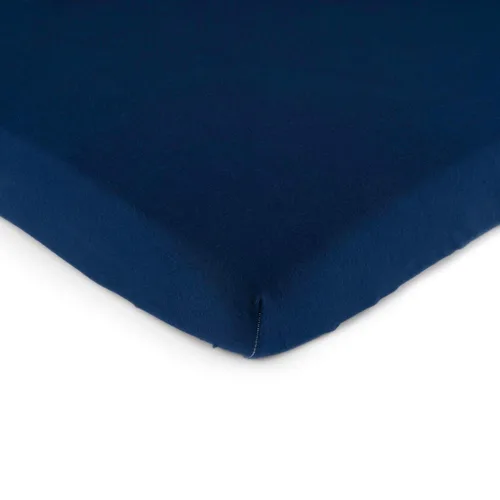Vista 9 de SheetWorld - Sábana bajera ajustable de 100% algodón para moisés, 15 x 33, color azul bebé, fabricada en Estados Unidos