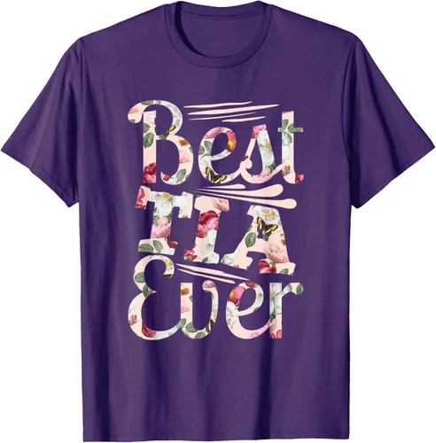 Vista 26 de Camiseta para mujer con texto en inglés "Best Tia Ever" Negro